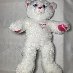BUILD A Bear Marie Aristocats Plush White Cat Sassy Kitty Pink Heart‎